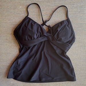 Athleta Twisted Tankini in Black (underwire)
